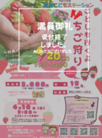 満員お礼　こどもステーションいちご狩りR8のサムネイル